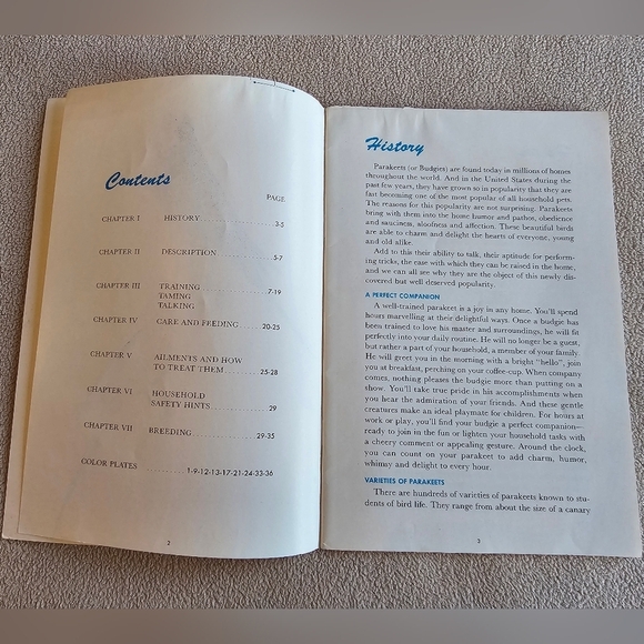 Everything To Know About Parakeets Budgies Book Complete Manual Vintage 1953‎ - Picture 4 of 6